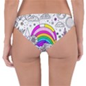 Rainbow Fun Cute Minimal Doodle Drawing Art Reversible Hipster Bikini Bottoms View4