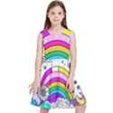 Rainbow Fun Cute Minimal Doodle Drawing Art Kids  Skater Dress View1