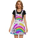 Rainbow Fun Cute Minimal Doodle Drawing Art Apron Dress View1