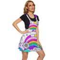 Rainbow Fun Cute Minimal Doodle Drawing Art Apron Dress View3