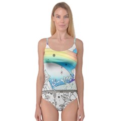 Rainbow Fun Cute Minimal Doodle Drawing Arts Camisole Leotard  by Ravend