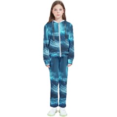 Moonlight High Tide Storm Tsunami Waves Ocean Sea Kids  Tracksuit by Ravend