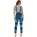 Moonlight High Tide Storm Tsunami Waves Ocean Sea Women s Pinafore Overalls Jumpsuit View4