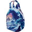 Storm Tsunami Waves Ocean Sea Nautical Nature Travel Backpacks View1