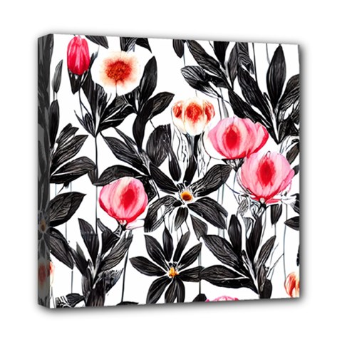 Beautiful Elegant Botanical Flowers Mini Canvas 8  X 8  (stretched) by GardenOfOphir