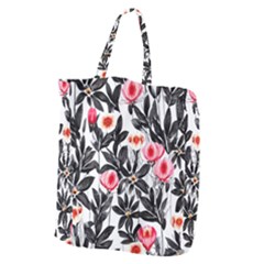 Beautiful Elegant Botanical Flowers Giant Grocery Tote by GardenOfOphir