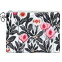 Beautiful Elegant Botanical Flowers Canvas Cosmetic Bag (XXL) View1