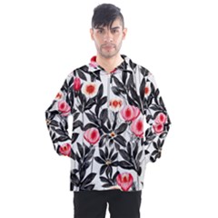 Beautiful Elegant Botanical Flowers Men s Half Zip Pullover by GardenOfOphir