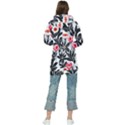 Beautiful Elegant Botanical Flowers Women s Long Oversized Pullover Hoodie View2