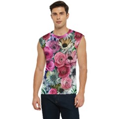 Charming Watercolor Flowers Men s Raglan Cap Sleeve Tee by GardenOfOphir