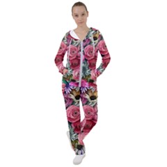 Charming Watercolor Flowers Women s Tracksuit by GardenOfOphir