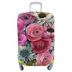 Charming Watercolor Flowers Luggage Cover (medium) by GardenOfOphir