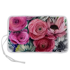 Charming Watercolor Flowers Pen Storage Case (m) by GardenOfOphir