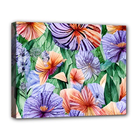 Amazing Watercolor Flowers Deluxe Canvas 20  X 16  (stretched) by GardenOfOphir