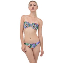 Amazing Watercolor Flowers Classic Bandeau Bikini Set by GardenOfOphir