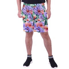 Amazing Watercolor Flowers Men s Pocket Shorts by GardenOfOphir