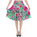 Bounty Of Brilliant Blooming Blossoms Flared Midi Skirt View1