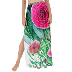 Bounty Of Brilliant Blooming Blossoms Maxi Chiffon Tie-up Sarong by GardenOfOphir