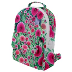 Bounty Of Brilliant Blooming Blossoms Flap Pocket Backpack (small) by GardenOfOphir