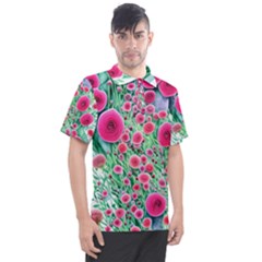 Bounty Of Brilliant Blooming Blossoms Men s Polo Tee by GardenOfOphir