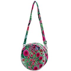 Bounty Of Brilliant Blooming Blossoms Crossbody Circle Bag by GardenOfOphir