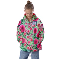 Bounty Of Brilliant Blooming Blossoms Kids  Oversized Hoodie by GardenOfOphir