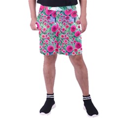 Bounty Of Brilliant Blooming Blossoms Men s Pocket Shorts by GardenOfOphir