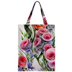 Captivating Coral Blooms Zipper Classic Tote Bag by GardenOfOphir