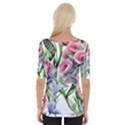 Captivating Coral Blooms Wide Neckline Tee View2