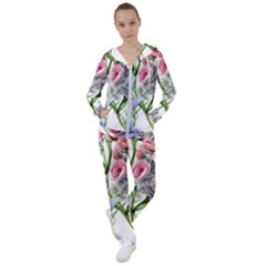 Captivating Coral Blooms Women s Tracksuit by GardenOfOphir