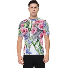 Captivating Coral Blooms Men s Short Sleeve Rash Guard by GardenOfOphir