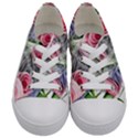 Captivating Coral Blooms Kids  Low Top Canvas Sneakers View1