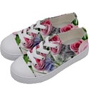 Captivating Coral Blooms Kids  Low Top Canvas Sneakers View2