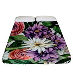 Brilliant Blushing Blossoms Fitted Sheet (queen Size) by GardenOfOphir