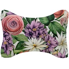 Brilliant Blushing Blossoms Seat Head Rest Cushion by GardenOfOphir