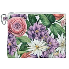 Brilliant Blushing Blossoms Canvas Cosmetic Bag (xxl) by GardenOfOphir