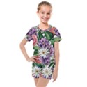 Brilliant Blushing Blossoms Kids  Mesh Tee and Shorts Set View1