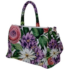 Brilliant Blushing Blossoms Duffel Travel Bag by GardenOfOphir