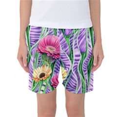 Beloved Bell-shaped Blossoms Women s Basketball Shorts by GardenOfOphir