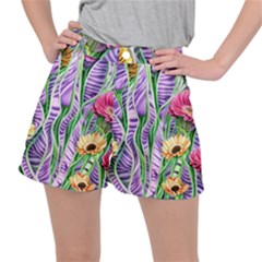 Beloved Bell-shaped Blossoms Ripstop Shorts by GardenOfOphir