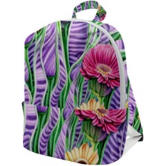 Beloved Bell-shaped Blossoms Zip Up Backpack by GardenOfOphir