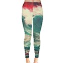 Storm Tsunami Waves Ocean Sea Nautical Nature Painting Leggings  View1