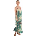 Storm Tsunami Waves Ocean Sea Nautical Nature Painting Cami Maxi Ruffle Chiffon Dress View1