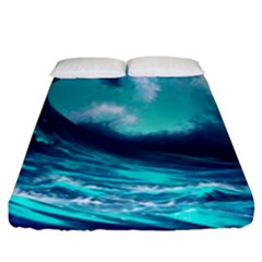 Tsunami Tidal Wave Ocean Waves Sea Nature Water Fitted Sheet (king Size) by Ravend