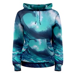 Tsunami Tidal Wave Ocean Waves Sea Nature Water Women s Pullover Hoodie by Ravend