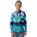 Tsunami Tidal Wave Ocean Waves Sea Nature Water Kids  Long Sleeve Shirt View1