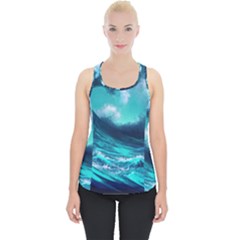 Tsunami Tidal Wave Ocean Waves Sea Nature Water Piece Up Tank Top by Ravend