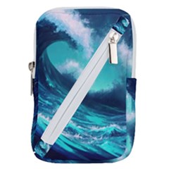 Tsunami Tidal Wave Ocean Waves Sea Nature Water Belt Pouch Bag (large) by Ravend