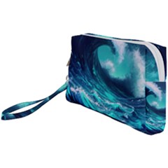 Tsunami Tidal Wave Ocean Waves Sea Nature Water Wristlet Pouch Bag (small) by Ravend