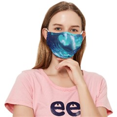 Tsunami Tidal Wave Ocean Waves Sea Nature Water Fitted Cloth Face Mask (adult) by Ravend